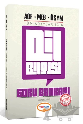 Tüm Adaylar İçin Dil Bilgisi Tamamı Çözümlü Soru Bankası – Cemal Aktaş – Yediiklim Yayınları kitap kapağı