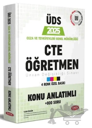 2025 Ceza ve Tevkifevleri CTE Öğretmen ÜDS Hazırlık Kitabı – Kolektif – Data Yayınları kitap kapağı