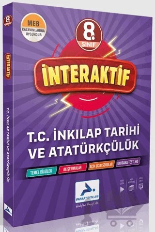 8. Sınıf İnteraktif T.C. İnkılap Tarihi ve Atatürkçülük Soru Kütüphanesi – Kolektif – Paraf Yayınları kitap kapağı