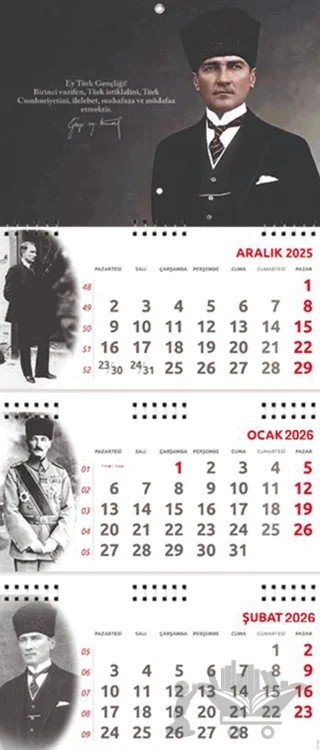 2026 Atatürk Gemici Duvar Takvimi - Gazi – Kolektif – Halk Kitabevi kitap kapağı