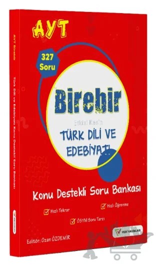 YKS AYT Birebir Etkisi Kesin Türk Dili ve Edebiyatı Konu Destekli Soru Bankası – Kolektif – Veri Yayınları kitap kapağı
