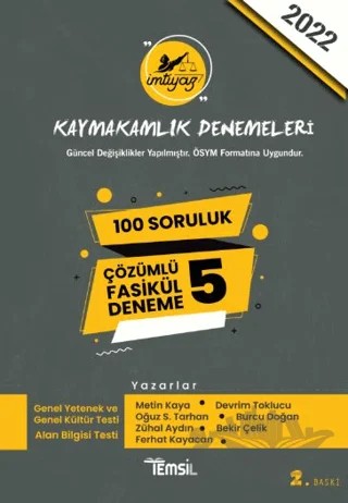 İmtiyaz Kaymakamlık Denemeleri – Metin Kaya, Devrim Toklucu, Oğuz S. Tarhan, Burcu Doğan, Zühal Aydın, Bekir Çelik, Ferhat Kayacan – Temsil Kitap kitap kapağı