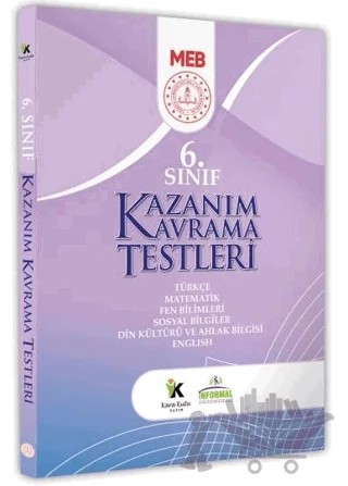 2025 6. Sınıf MEB Tüm Dersler Kazanım Kavrama Testleri KKT Yaprak Test Kitabı – Kolektif – Karakutu Yayın kitap kapağı