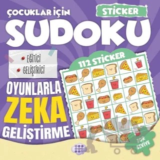 Çocuklar için Sudoku - Sticker Hediyeli Zor Seviye 4 – Kolektif – Dokuz Çocuk kitap kapağı