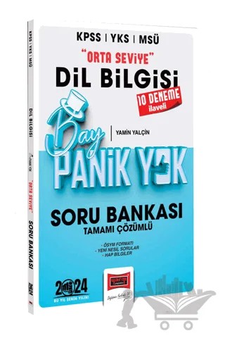 2024 KPSS YKS MSÜ Bay Panik Yok Dil Bilgisi Orta Seviye Tamamı Çözümlü Soru Bankası – Yamin Yalçın – Yargı Yayınevi kitap kapağı