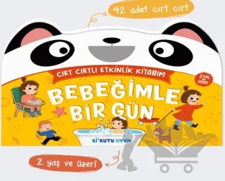Bebeğimle Bir Gün - Cırt Cırtlı Etkinlik Kitabım (2+ Yaş) – Ayşenur K. Peltek – Bi Kutu Oyun kitap kapağı