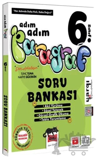 6. Sınıf Ders Arkadaşım Adım Adım Paragraf Soru Bankası – Kolektif – Yargı Yayınevi kitap kapağı
