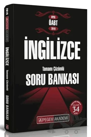 2019 KPSS ÖABT İngilizce Tamamı Çözümlü Soru Bankası – Kolektif – Pegem Akademi Yayıncılık kitap kapağı