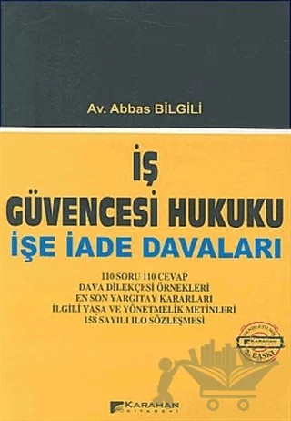İş Güvencesi Hukuku İşe İade Davaları – Abbas Bilgili – Karahan Kitabevi kitap kapağı