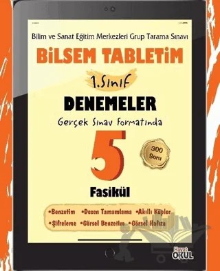 Bilsem Tabletim 1. Sınıf Denemeler 5 Fasikül – Elif Erdoğan – Hayat Okul Yayınları kitap kapağı