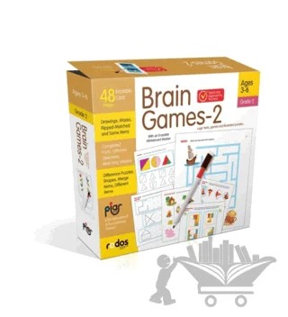 Brain Games-2 - Grade-Level 2 - Ages 3-6 – Kolektif – Piar Kids kitap kapağı
