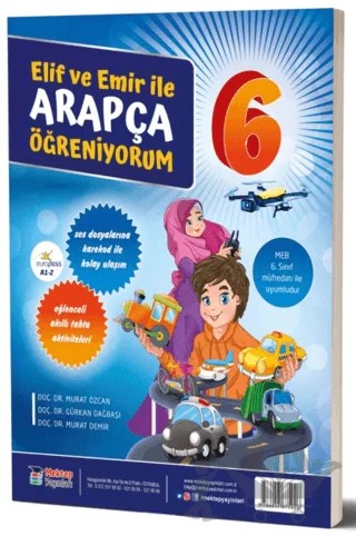 Elif ve Emir İle Arapça Öğreniyorum 6. Sınıf – Gürkan Dağbaşı, Murat Demir, Murat Özcan – Mektep Yayınları kitap kapağı