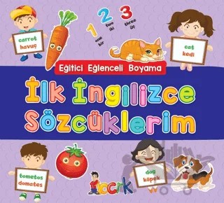 İlk İngilizce Sözcüklerim - Eğitici Eğlenceli Boyama – Kolektif – Bıcırık Yayınları kitap kapağı