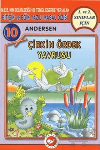 Çirkin Ördek Yavrusu Bitişik ve Eğik Yazılı Masallar – Hans Chrıstıan Andersen – Beyaz Balina Yayınları kitap kapağı