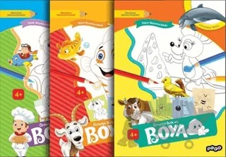 Süper Boyama Seti (3 Kitap Takım) – Kolektif – Pogo Çocuk kitap kapağı