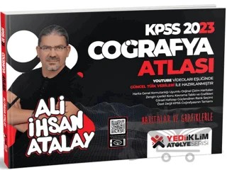 2023 KPSS Atölye Serisi Haritalar ve Grafiklerle Coğrafya Atlası – Ali İhsan Atalay – Yediiklim Yayınları kitap kapağı