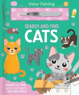 Water Painting Search and Find - Cats – Kolektif – IMAGINE THAT kitap kapağı