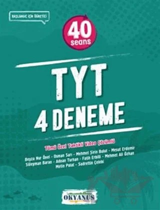 Okyanus TYT 40 Seans 4'lü Deneme – Kolektif – Okyanus Yayınları kitap kapağı