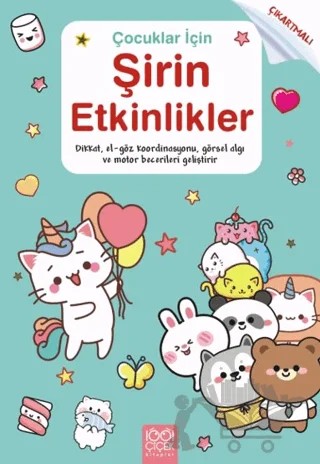 Çocuklar için Şirin Etkinlikler - Çıkartmalı – Valentina Figus – 1001 Çiçek Kitaplar kitap kapağı