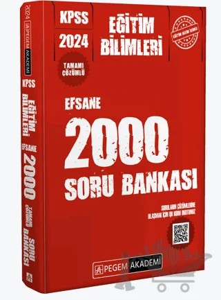 2024 KPSS Eğitim Bilimleri Çözümlü Efsane 2000 Soru Bankası – Kolektif – Pegem Akademi Yayıncılık kitap kapağı