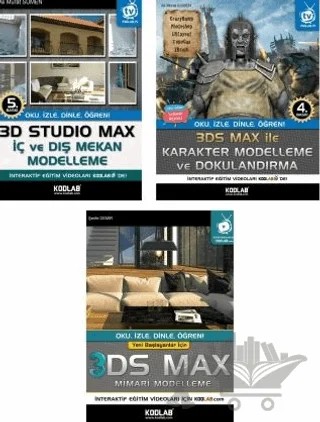 3D Studio Max Eğitim Seti (3 Kitap Takım) – Ali Murat Sümen, Şerife Demir – Kodlab Yayın Dağıtım kitap kapağı