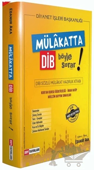 Mülakatta DİB Böyle Sorar! – Edanur Aka – DDY Yayınları kitap kapağı