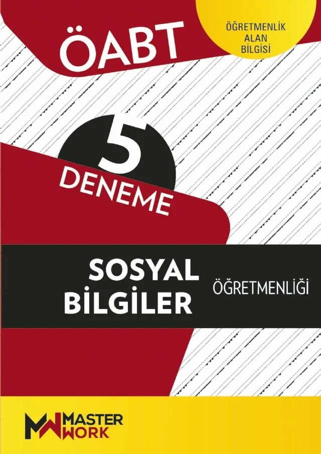ÖABT - SOSYAL BİLGİLER ÖĞRETMENLİĞİ - 5 Deneme – Komisyon – MasterWork kitap kapağı