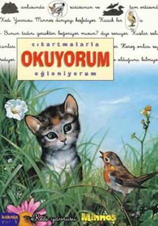 Çıkartmalarla Okuyorum Eğleniyorum - Kedi Yavrusu Minnoş – Delphine Lacharron – Kaknüs Yayınları kitap kapağı