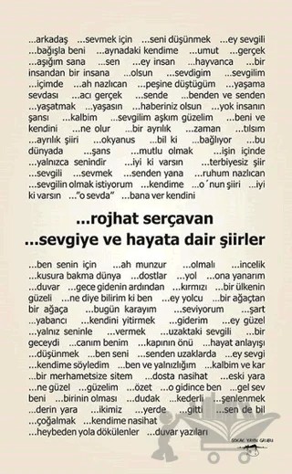 Sevgiye ve Hayata Dair Şiirler – Rojhat Serçavan – Sokak Kitapları Yayınları kitap kapağı