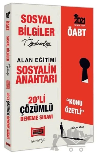 2021 ÖABT Sosyal Bilgiler Sosyalin Anahtarı Alan Eğitimi 20 Deneme Çözümlü – Gökan Araz – Yargı Yayınevi kitap kapağı