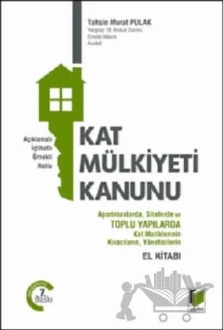 Kat Mülkiyeti Kanunu – Tahsin Murat Pulak – Adalet Yayınevi kitap kapağı