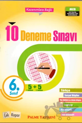 Palme 6. Sınıf 10 Deneme Sınavı – Kolektif – Palme Yayınları kitap kapağı