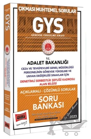 Yargı Yayınları 2023 Adalet Bakanlığı Ceza Tevkifevleri Genel Müdürlüğü GYS ve Unvan Değişikliği Sınavları İçin Denetimli Serbestlik Şefliği Kadrosu Alan Bilgisi Sınavı İçin Açıklamalı Soru Bankası – Kolektif – Yargı Yayınevi kitap kapağı