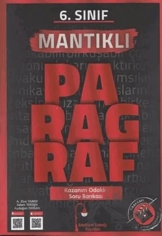 6. Sınıf Paragraf Mantıklı Soru Bankası – Aydoğan Doğan, Adem Tekden, A. Ziya Tamer – Edebiyat Sokağı Yayınları kitap kapağı