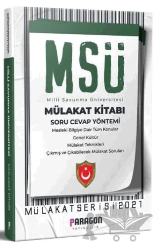 2021 Milli Savunma Üniversitesi Çıkmış Sorularla Mülakat Kitabı – Fatih Gözengil – Paragon Yayıncılık kitap kapağı