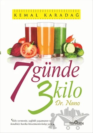 7 Günde 3 Kilo – Kemal Karadağ – Yediveren Yayınları kitap kapağı