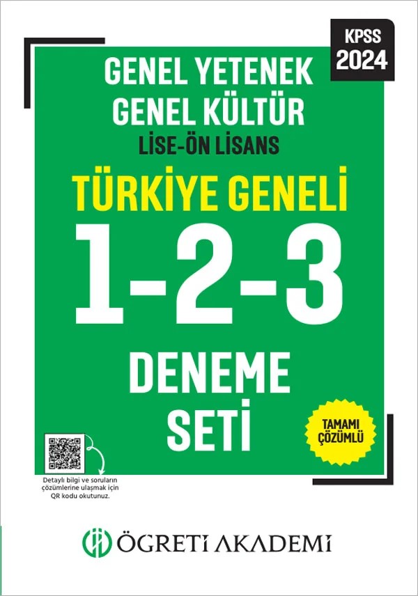 Öğreti Akademi 2024 KPSS Genel Yetenek Genel Kültür Lise-Ön Lisans Tamamı Çözümlü Türkiye Geneli 1-2 – Kolektif – Öğreti Akademi kitap kapağı