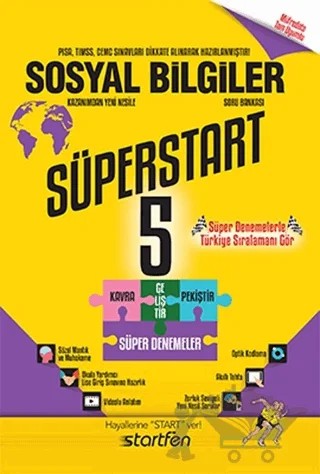 5. Sınıf Sosyal Bilgiler Süperstart Soru Bankası – Kolektif – Startfen Yayınları kitap kapağı