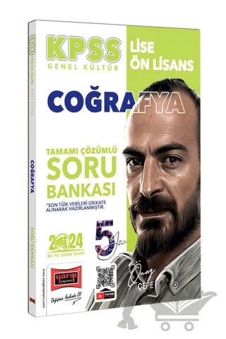 2024 KPSS Lise Ön Lisans 5Yüz Coğrafya Tamamı Çözümlü Soru Bankası – Önay Çepe – Yargı Yayınevi kitap kapağı