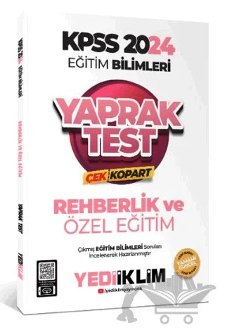 2024 KPSS Eğitim Bilimleri Rehberlik ve Özel Eğitim Çek Kopart Yaprak Test – Kolektif – Yediiklim Yayınları kitap kapağı