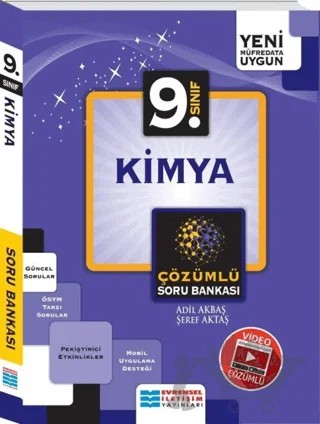 9. Sınıf Kimya Video Çözümlü Soru Bankası – Şeref Aktaş, Adil Akbaş – Evrensel İletişim Yayınları kitap kapağı