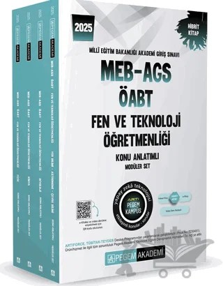 2025 MEB-AGS-ÖABT Fen Bilimleri Öğretmenliği Konu Anlatımlı (4 Kitap) – Kolektif – Pegem Akademi Yayıncılık kitap kapağı