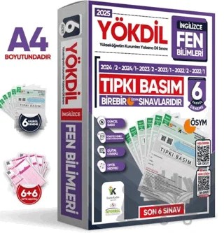 2025 YÖKDİL İngilizce Fen Bilimleri ÖSYM Çıkmış Soru Tıpkı Basım Deneme Paketi 6lı Türkiye Geneli – Kolektif – Karakutu Yayın kitap kapağı