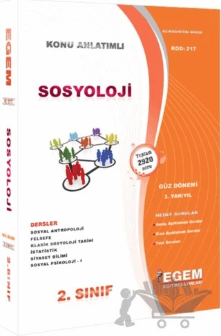 2. Sınıf Sosyoloji Konu Anlatımlı Soru Bankası-güz Dönemi (3. Yarıyıl) – Kolektif – Egem Eğitim Yayınları kitap kapağı