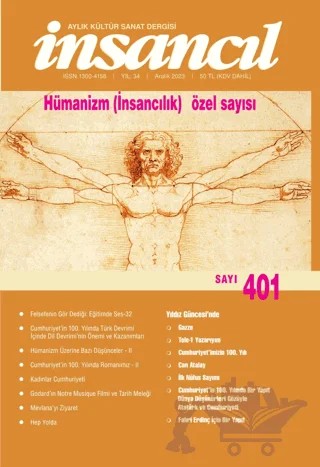 İnsancıl Aylık Kültür Sanat Dergisi Sayı: 401 Aralık 2023 – İnsancıl Dergisi Yayınları kitap kapağı