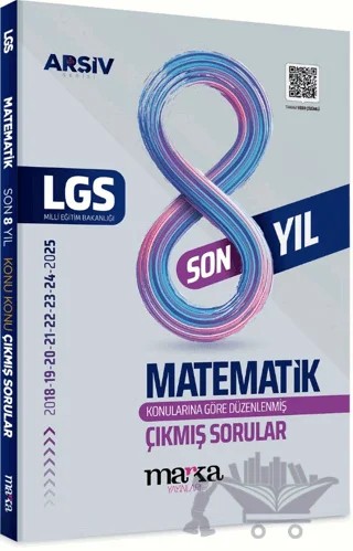 LGS Matematik Konu Konu Çıkmış Sorular Son 8 Yıl – Kolektif – Marka Yayınları kitap kapağı