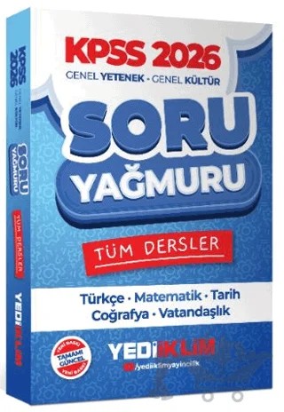 2026 KPSS Genel Yetenek Genel Kültür Tüm Dersler Soru Yağmuru – Kolektif – Yediiklim Yayınları kitap kapağı