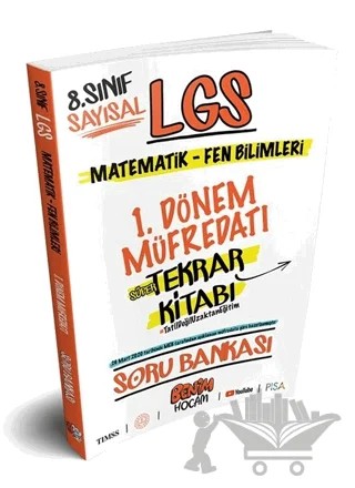 8. Sınıf LGS Sayısal Soru Bankası 1. Dönem Müfredatı Süper Tekrar Kitabı – Kolektif – Benim Hocam Yayınları kitap kapağı