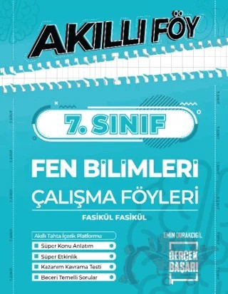 7. Sınıf Fen Akıllı Föy – Emin Durakçıgil – Gerçek Başarı Yayınları kitap kapağı