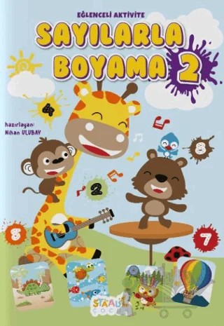 Kodlamalı Eğlenceli Aktivite - Sayılarla Boyama Kitabı 2 – Kolektif – Staau Çocuk kitap kapağı